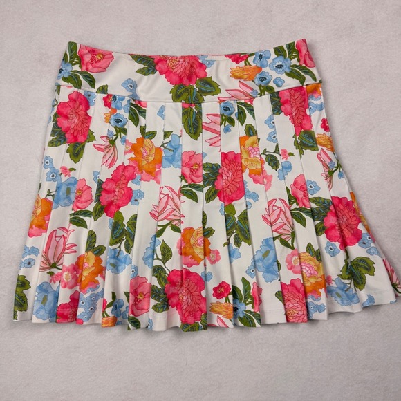 SMITH & QUINN Womens Floral Pleated Skirt Skort Golf Pickleball Size S Tennis - Picture 2 of 10
